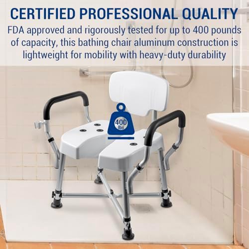 Heavy duty bath seat with hygienic cutout — photo 2