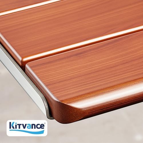 Teak fold down shower bench 18 in — photo 3