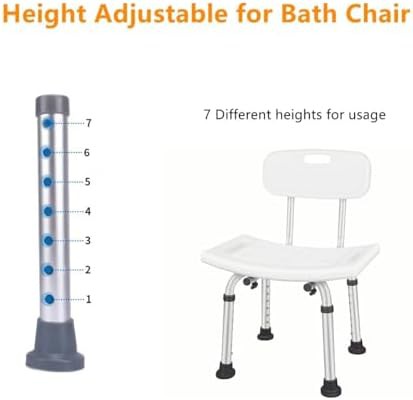 White shower safety chair with backrest — photo 5