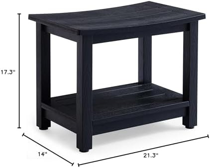 Large black heavy duty shower stool — photo 3