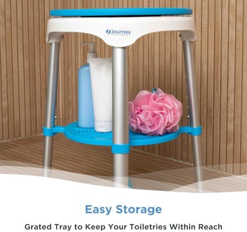 Rotating bath stool with cushioned seat — photo 4