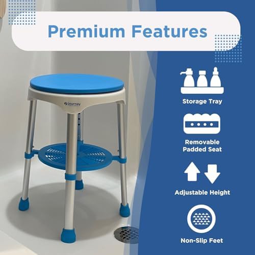 Rotating bath stool with cushioned seat — photo 5