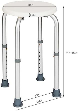 Round Seat Adjustable Medical Shower Stool — photo 4