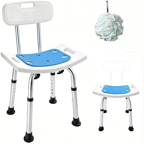 White narrow bathtub chair with back