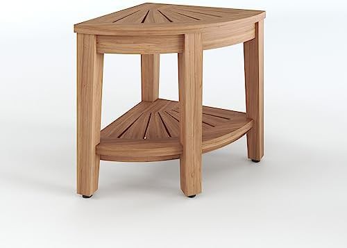 Teak corner and straight bench set — photo 3