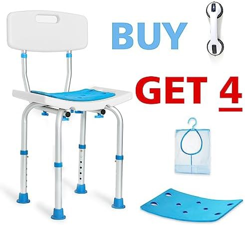 Basic shower chair with supportive backrest — photo 3
