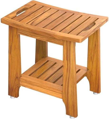 Standard teak shower bench 18 inch