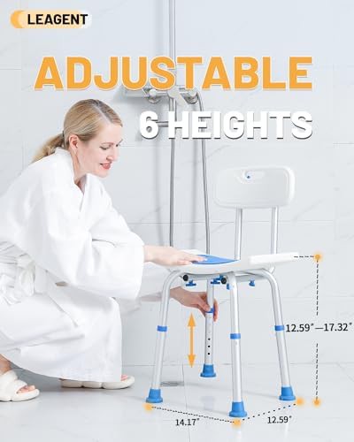 Heavy duty shower chair with backrest — photo 4
