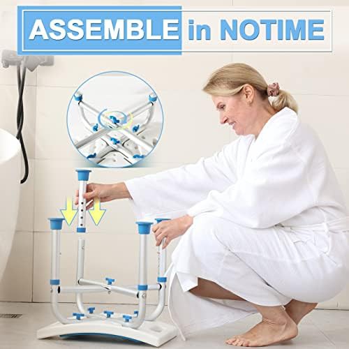 Heavy duty aluminum shower chair with backrest — photo 4