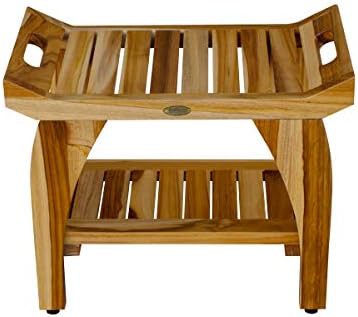 Tranquility teak stool with protective sealer — photo 3