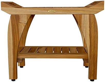 Tranquility teak bench with wood cleaner — photo 4