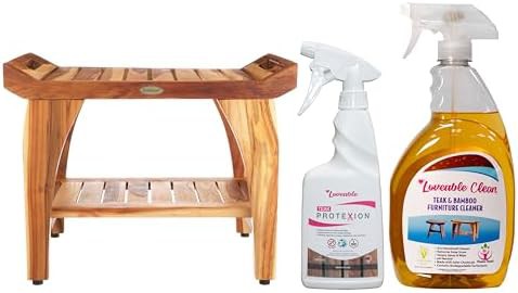 Tranquility teak bench with maintenance kit