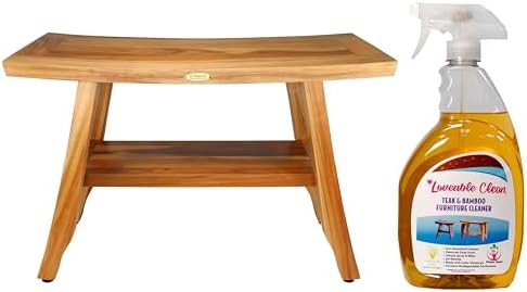 Satori teak bench with furniture cleaner