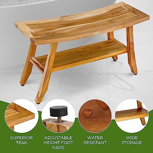 Satori teak stool with furniture cleaner — photo 4