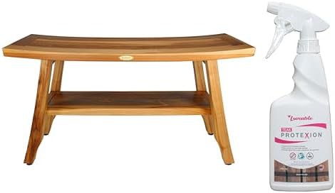 Teak shower bench with Protexion sealer