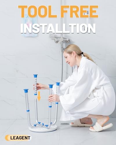 Tool free adjustable bath stool — photo 4