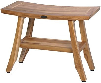 Twenty four inch teak bench with sealer — photo 3