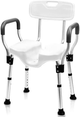 U-shape seat shower chair with arms