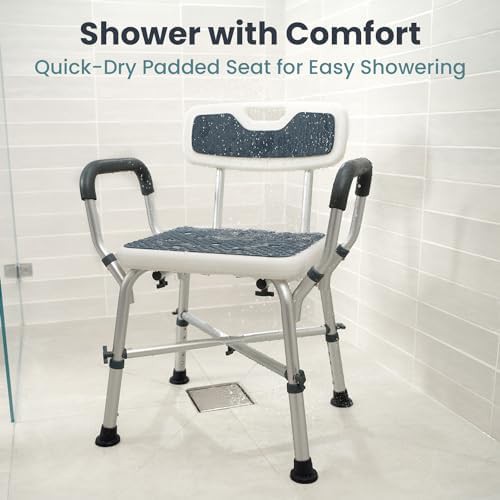 Teal heavy duty chair with padded arms — photo 3