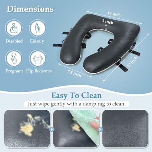 Padded soft round commode seat cover — photo 3