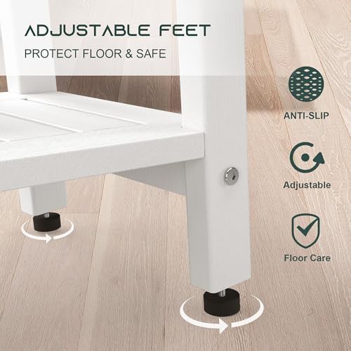 White waterproof HDPE shower bench — photo 5