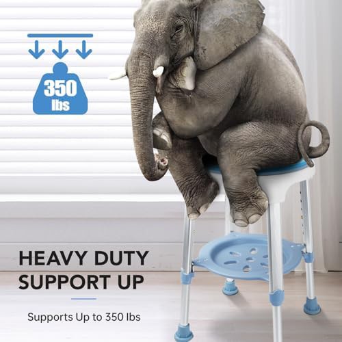 Swivel seat adjustable shower stool 350 lbs — photo 5