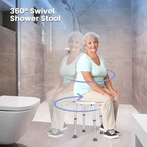 Stainless Steel Swivel Shower Stool — photo 5