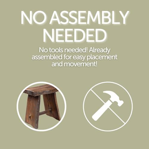 Curved teak wood shower stool with shelf — photo 5