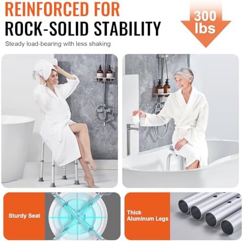 Swivel Shower Stool with Adjustable Height — photo 3