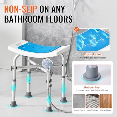 Heavy Duty Aluminum Shower Bench 500 lbs — photo 3