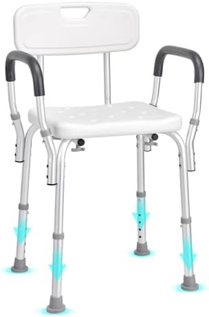 Aluminum Shower Chair with Back Support