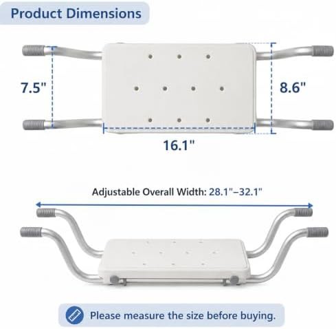 Suspended bath bench seat for tubs — photo 2