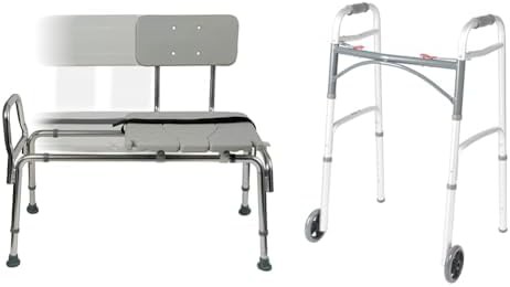 Transfer bench and two button walker