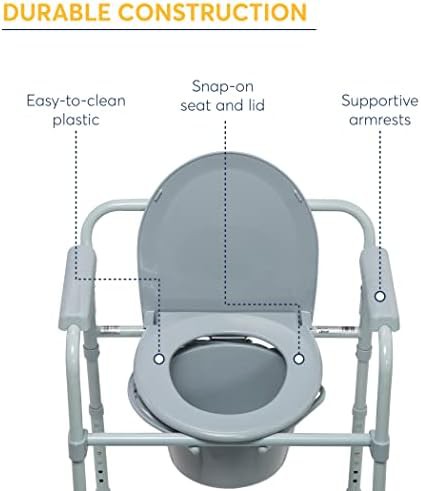 Adjustable Shower Chair with Padded Arms — photo 3