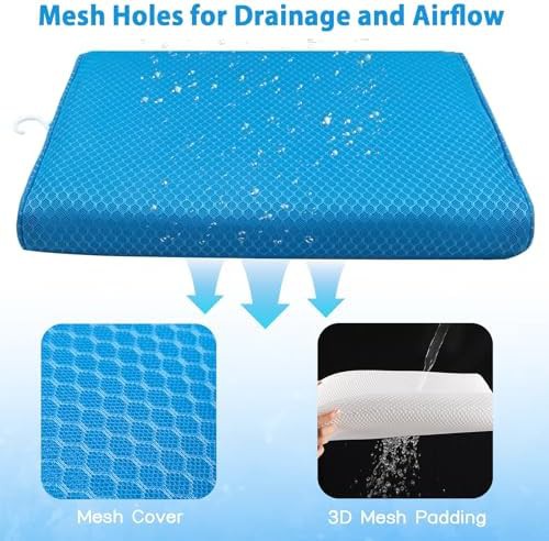 Blue non slip shower seat pad — photo 3