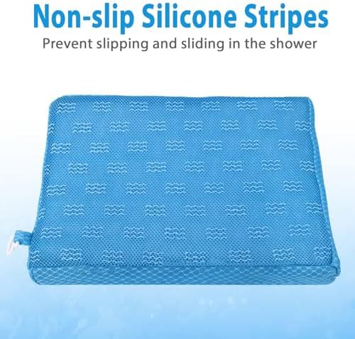 Blue non slip shower seat pad — photo 4