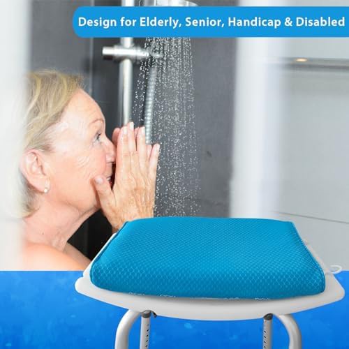 Blue non slip shower seat pad — photo 5