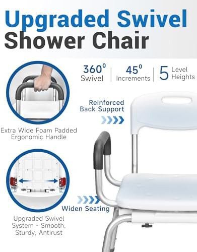 Swivel seat heavy duty shower chair — photo 4