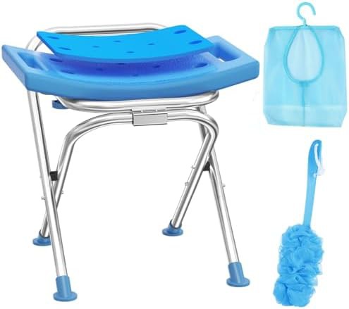 Upgraded stainless steel travel shower stool
