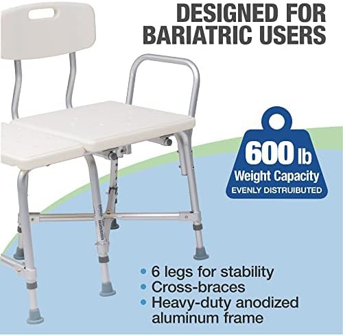 Bariatric tub transfer bench with 600 pound capacity — photo 3