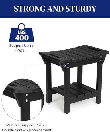 Waterproof poly lumber stool for shaving legs — photo 5