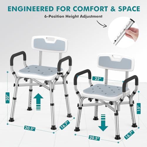 Heavy duty aluminum chair with removable arms — photo 2