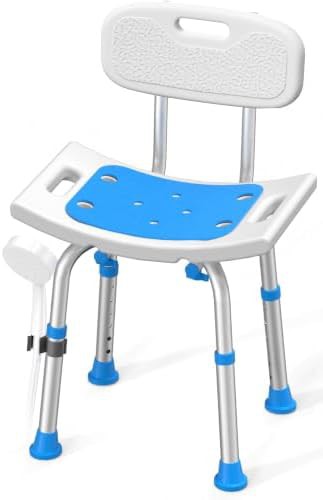 Aluminum shower chair with removable backrest
