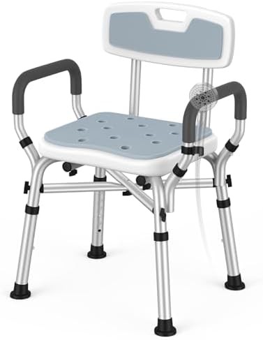 Heavy duty adjustable height shower seat