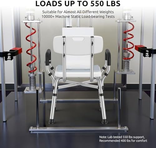 Heavy duty adjustable height shower seat — photo 4
