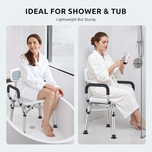 Heavy duty adjustable height shower seat — photo 5