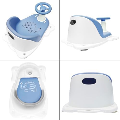 Blue padded sit up baby bath seat — photo 4
