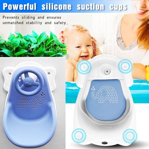 Blue padded sit up baby bath seat — photo 5