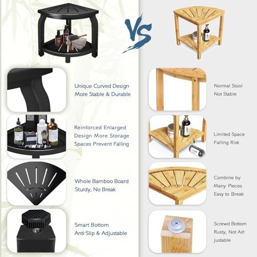 Bamboo corner stool and foot rest — photo 4