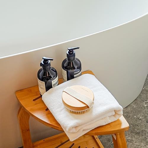 Bamboo corner stool with shaving shelf — photo 4